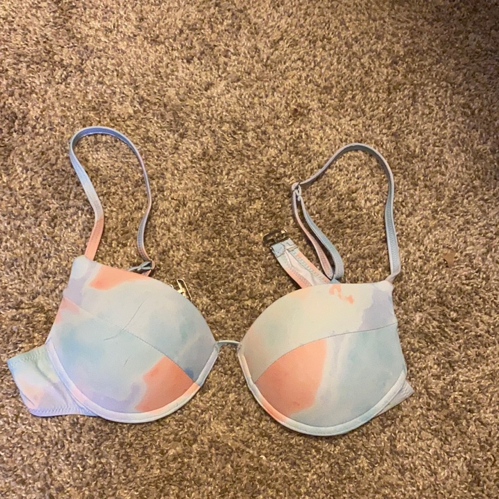 Pastel tie-dye bikini set